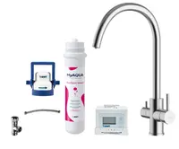 kielle Wimeo - Dřezová baterie včetně filtrace, broušená nerez 10525SFI125