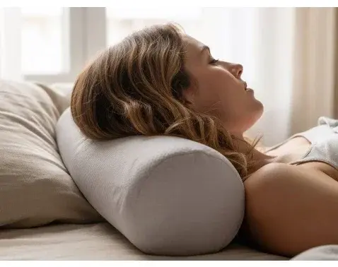 Vankúš za krk (podkrčník) Orbit, biely valec%