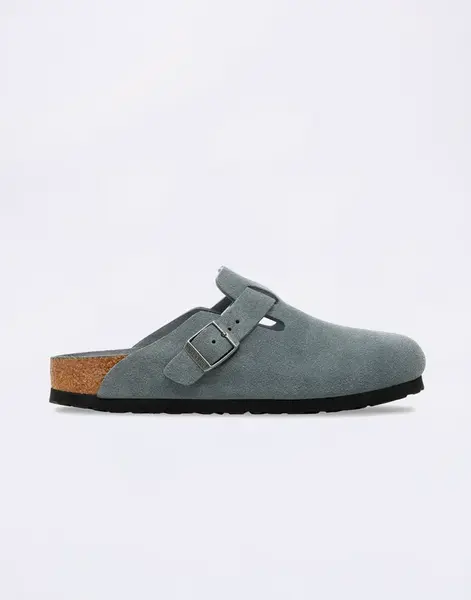 Birkenstock Boston Suede Leather Basalt Gray Tonal FB 39