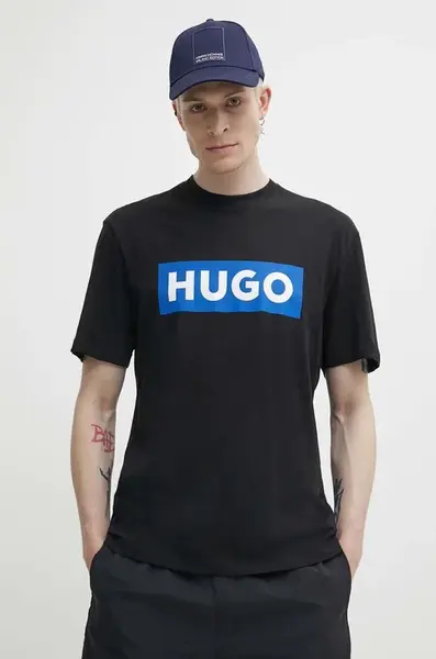 Bavlněné tričko Hugo Blue Nico
