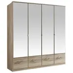 MID.YOU ŠATNÍ SKŘÍŇ SE ZRCADLEM, barvy dubu, 180/199/58 cm