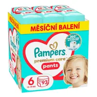 PAMPERS Premium care veľ. 6 plienkové nohavičky box 15+ kg 93 kusov