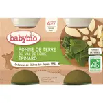 BABYBIO zemiaky špenát 2x130 g