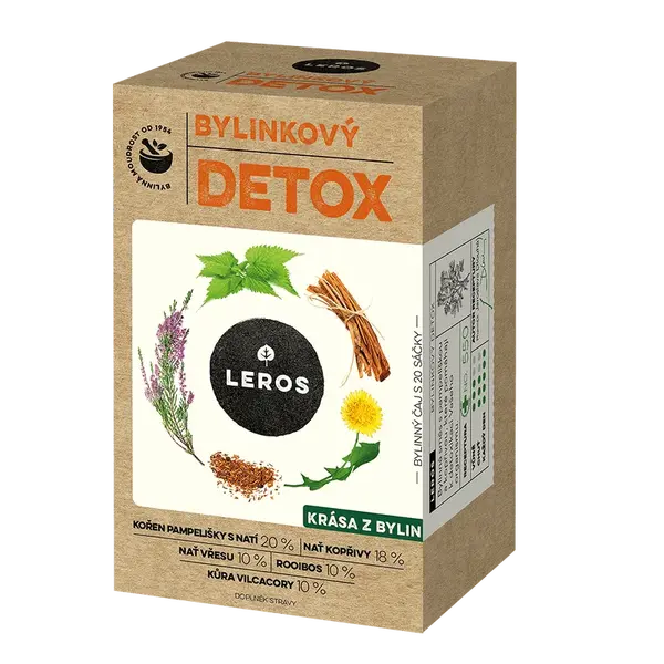 LEROS Bylinkový detox 20 vrecúšok