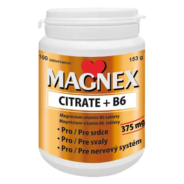 MAGNEX Citrate 375 mg + B6 100 tabliet