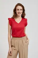 Marisse Women's Blouse L-Ts-4406 Red