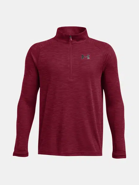 Under Armour UA Tech Textured 1/2 Zip-RED T-shirt - Boys