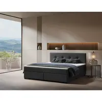 MID.YOU POSTEL BOXSPRING, 200/200 cm, antracitová