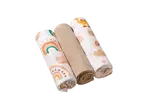BABYONO Pleny mušelínové Super soft - béžová 3 ks