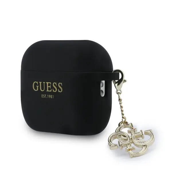 Silikonové pouzdro Guess 4G Charm pro AirPods Pro 3, černá