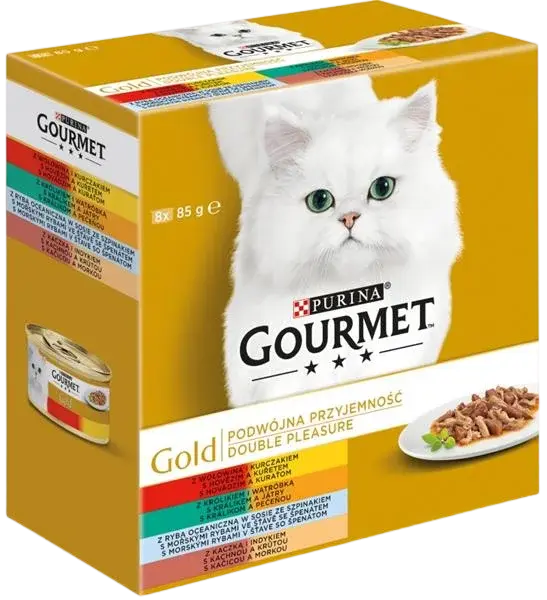 GOURMET Gold konzerva pro kočky - Mix Multipack 8 x 85 g