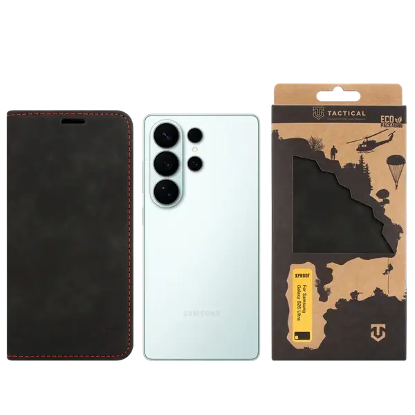 Flipové pouzdro Tactical Xproof pro Samsung Galaxy S26 Ultra, black hawk