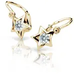 Cutie Jewellery Zlaté detské náušnice C1942-10-X-1 biela