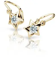 Cutie Jewellery Zlaté detské náušnice C1942-10-X-1 biela