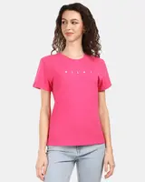 Dámské bavlněné tričko s krátkým rukávem kilpi prolix-w růžová 34