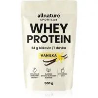Allnature Sportlab Whey Protein syrovátkový protein s trávícími enzymy příchuť Vanilla 500 g