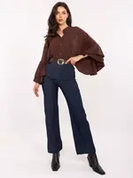 Dámské rovné džíny v tmavě modré barvě