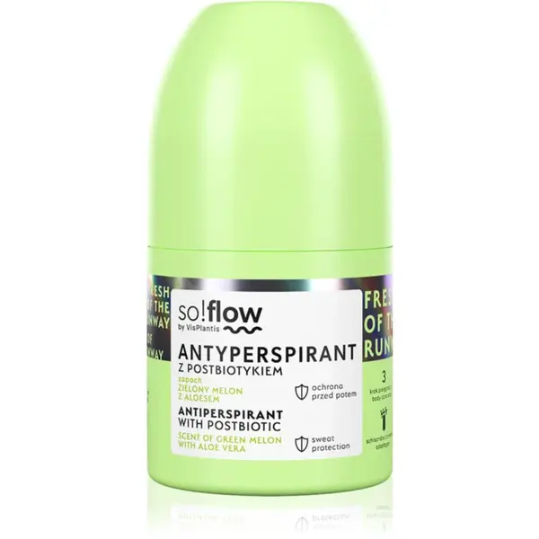so!flow Antiperspirant With Postbiotic antiperspirant roll-on 50 ml