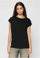 Dámské tričko s prodlouženým ramenem 2 ks třešňová+černá
