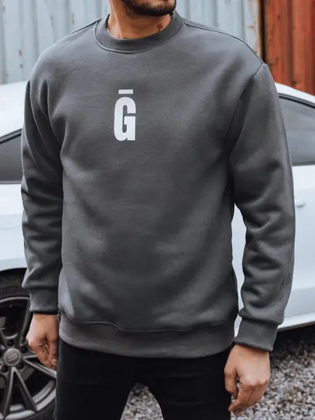 Šedá mikina s potlačou G
