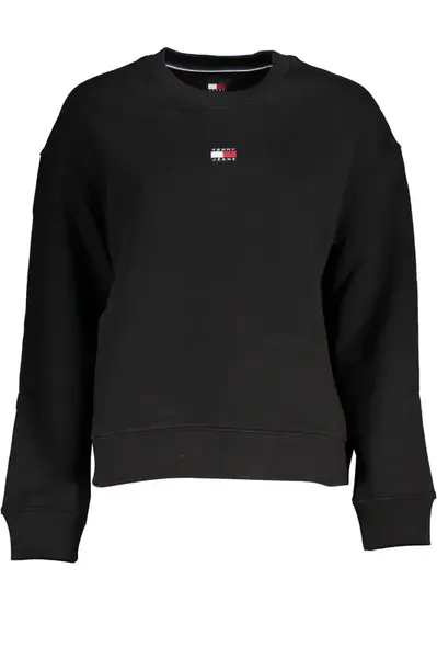 TOMMY HILFIGER MEN'S BLACK ZIPLESS SWEATSHIRT