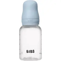 BIBS Anti-Colic Baby Bottle Silicone antikoliková lahev se silikonovým dudlíkem Baby Blue 150 ml