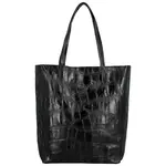 Dámská kožená kabelka na rameno černá - Delami Vera Pelle Rista