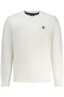 Bílá pánská mikina bez kapuce