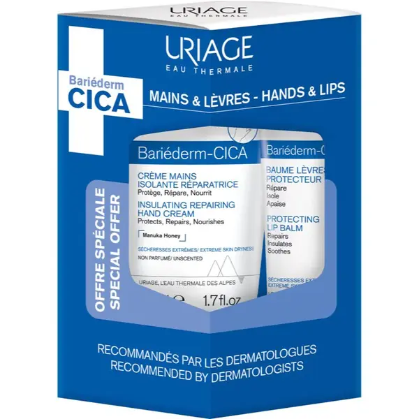 Uriage Bariéderm Cica Hands & Lips Set sada pre veľmi suchú pokožku