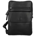 Pánská kožená crossbody taška černá - Bellugio Veren