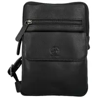 Pánská kožená crossbody taška černá - Bellugio Veren