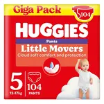 HUGGIES Little movers pant 5 plenkové kalhotky box 12-17 kg 104 kusů, poškozený obal