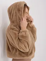 Béžová mikina s kapucí