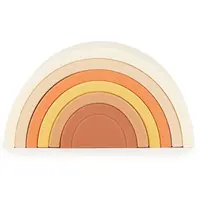 Bieco Silicone Rainbow skládací duha 12 m+ Chocolate Bliss 6 ks