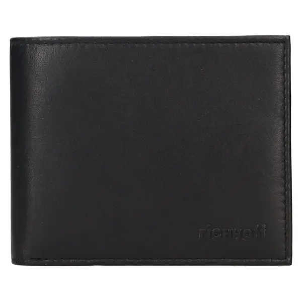 Pánska kožená slim peňaženka Richhoff Leo - čierna
