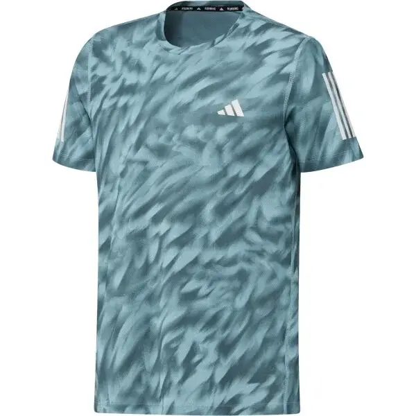 adidas OWN THE RUN AOP TEE M Pánske bežecké tričko, tyrkysová, veľkosť