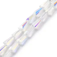 Transparent Electroplate Glass Beads Strands