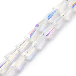 Transparent Electroplate Glass Beads Strands