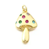 Brass Micro Pave Cubic Zirconia Pendants