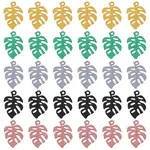 30Pcs 5 Colors Spray Painted Alloy Pendants