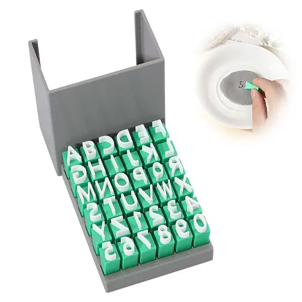 Plastic Uppercase Letter Clay Stamp Sets