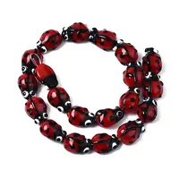 Ladybug Handmade Lampwork Beads Strands
