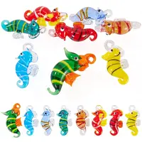 8Pcs 8 Styles Handmade Lampwork Pendants