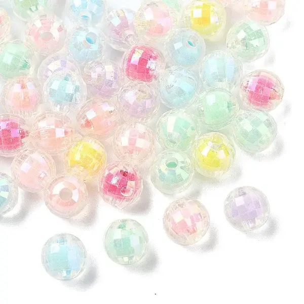 50Pcs Transparent Acrylic Beads
