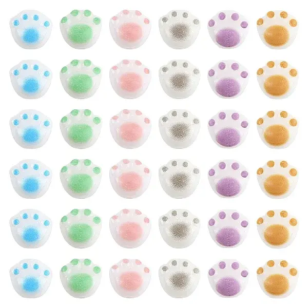 30Pcs 6 Colors Opaque Acrylic Beads