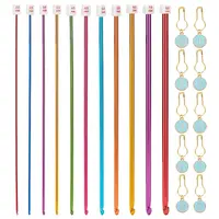 1 Set Aluminum Tunisian Crochet Hooks