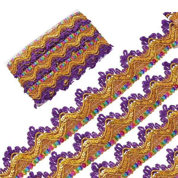 Nylon Glitter Wavy Ribbon