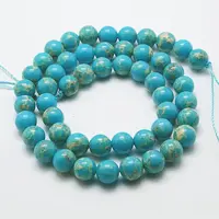 Round Dyed Imperial Jasper Beads Strands