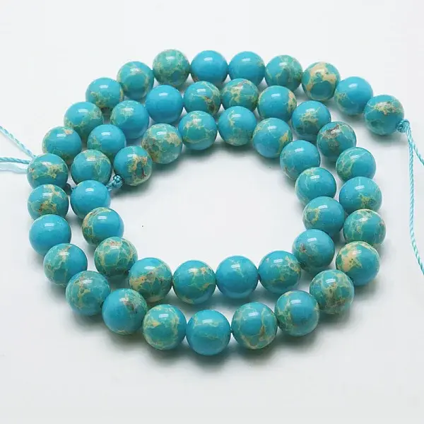Round Dyed Imperial Jasper Beads Strands