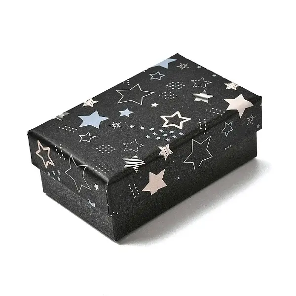 Star Print Paperboard Jewelry Gift Boxes